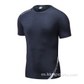 Deporte corriendo rápida camiseta seca para hombres